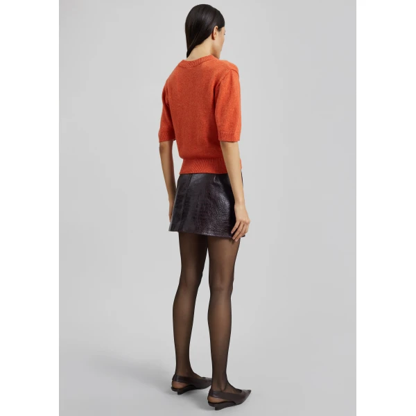 The Frankie Shop Zoersel Knit Top – Orange, view 5