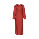 The Frankie Shop Zoya Silk Twill Dress - Red - Oversized Minimalist Dresses in Red - Shop at Luxury Shoes 