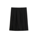 Toteme-Beaded-Pleat-Skirt-Black18643_nobg Totême Beaded Pleat Skirt Black - Skirts - Scandinavian Minimalist Luxury at Luxury Shoes