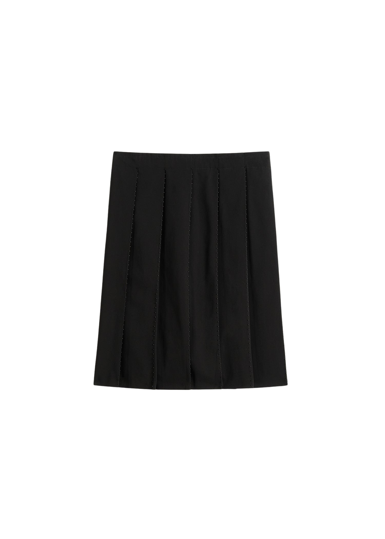 Toteme-Beaded-Pleat-Skirt-Black18643_nobg Totême Beaded Pleat Skirt Black - Skirts - Scandinavian Minimalist Luxury at Luxury Shoes