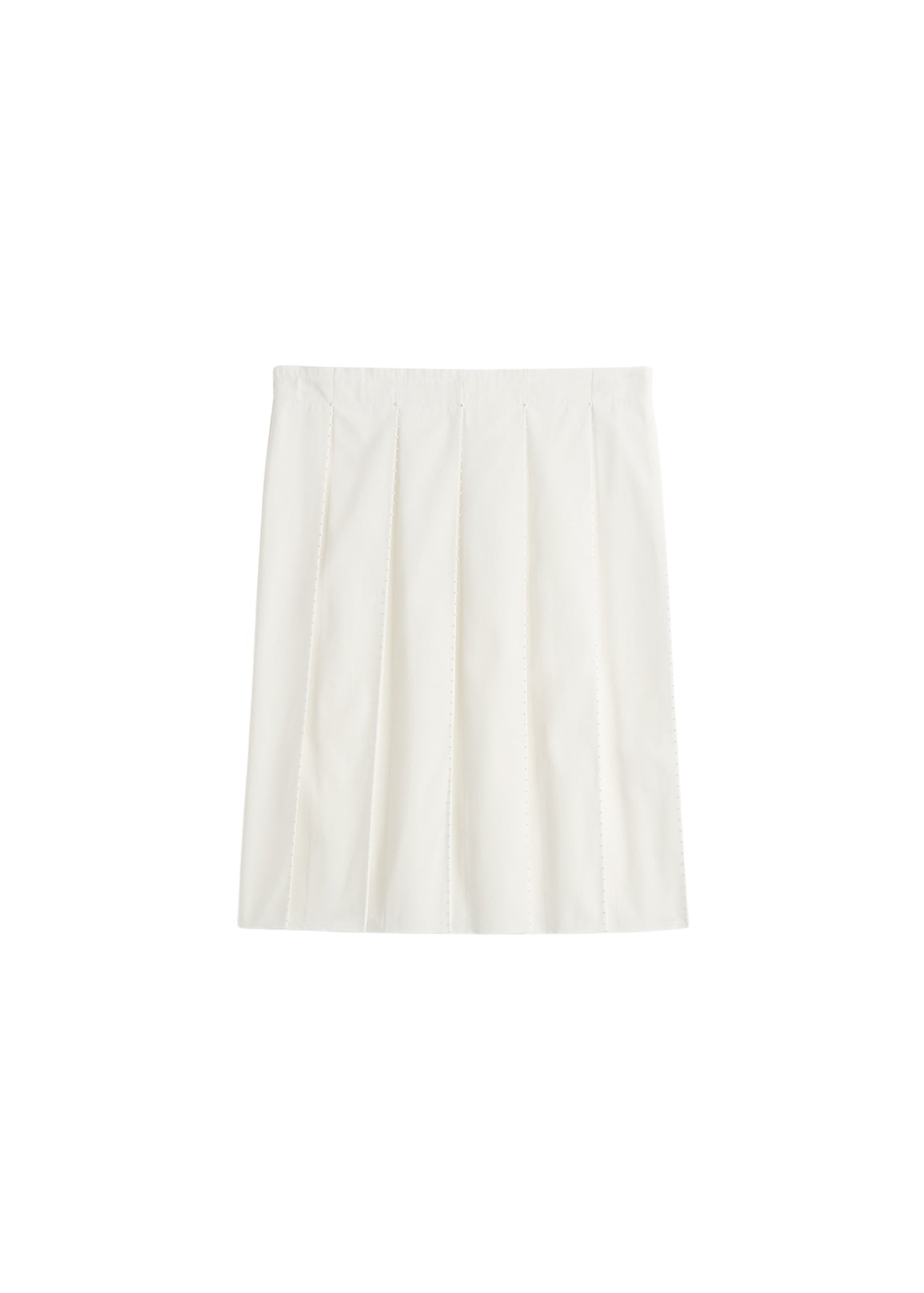 Toteme-Beaded-Pleat-Skirt-White61705_nobg Totême Beaded Pleat Skirt White - Skirts - Scandinavian Minimalist Luxury at Luxury Shoes
