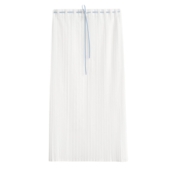 Totême Belted Pleated Skirt White - Skirts - Scandinavian Minimalist Luxury at Luxury Shoes 