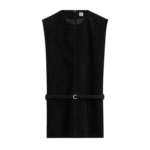 Totême Belted Suede Top Black - Tops - Scandinavian Minimalist Luxury at Luxury Shoes 