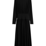 Totême Boatneck Jersey Dress Black - Dresses - Scandinavian Minimalist Luxury at Luxury Shoes 