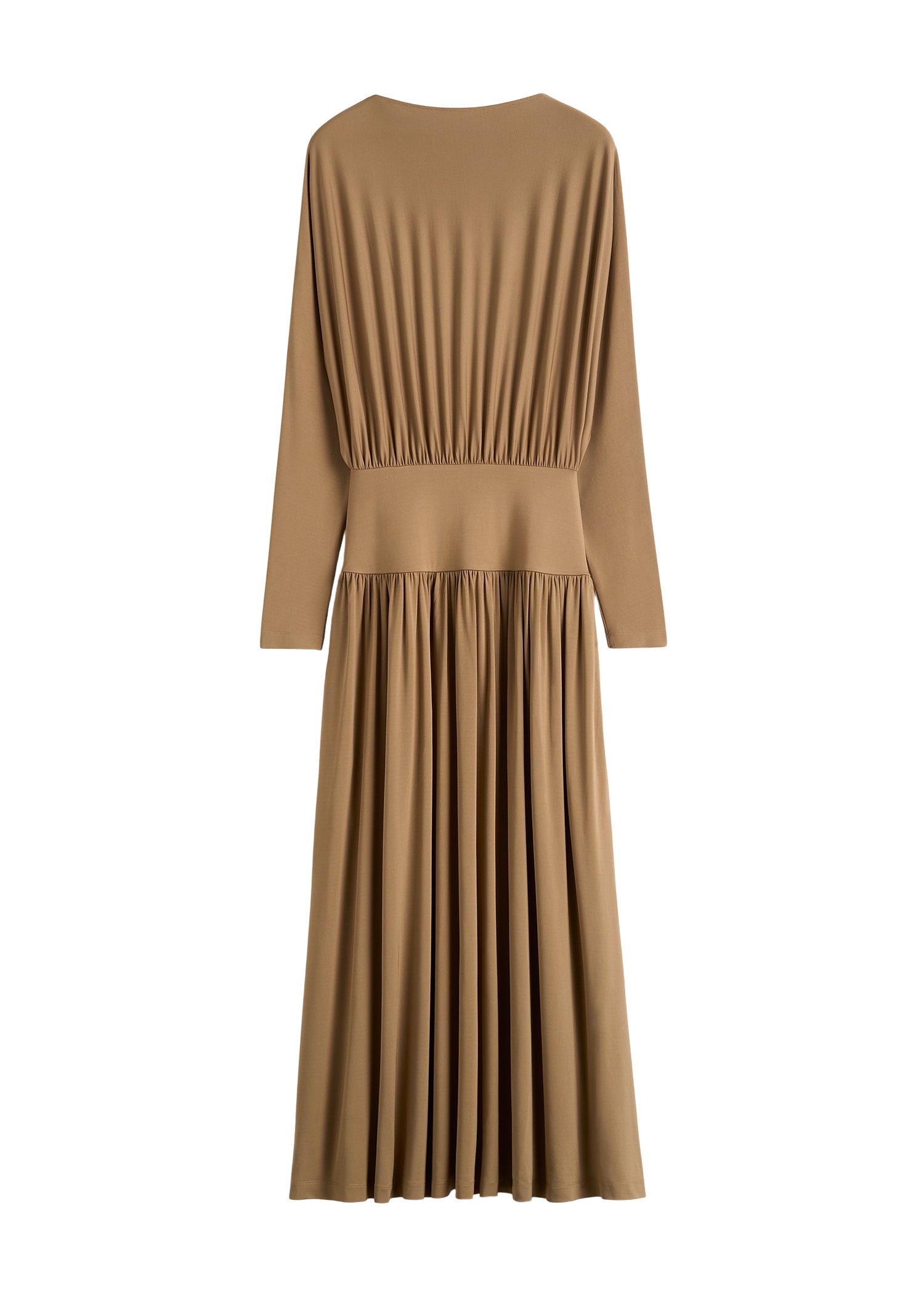 Toteme-Boatneck-Jersey-Dress-Nutmeg18110_nobg Totême Boatneck Jersey Dress Nutmeg - Dresses - Scandinavian Minimalist Luxury at Luxury Shoes