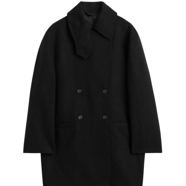 Toteme Broad Peacoat Black Coat