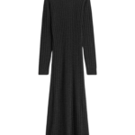 Totême Cable Knit Dress Charcoal - Dresses - Scandinavian Minimalist Luxury at Luxury Shoes 