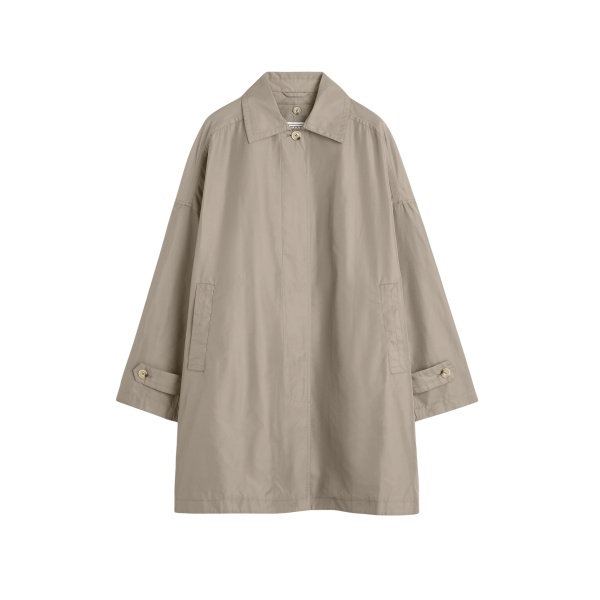 Totême Car Coat Taupe - Coats - Scandinavian Minimalist Luxury at Luxury Shoes 