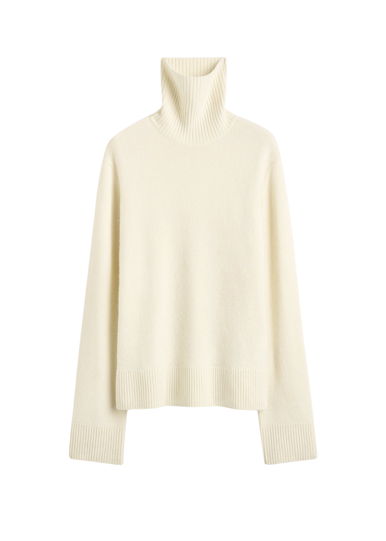 Toteme Cashmere Turtleneck Ecru Knit