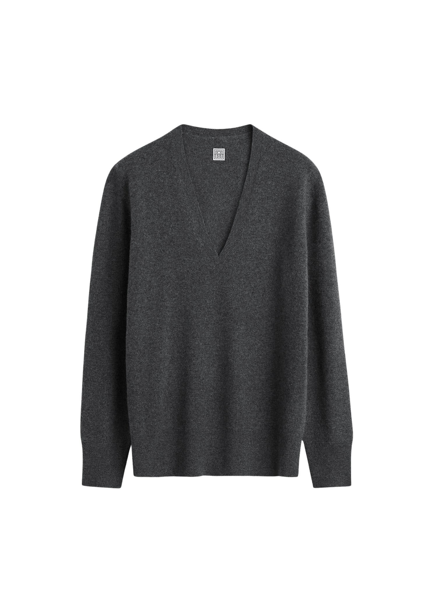 Toteme Cashmere V-Neck Knit Charcoal