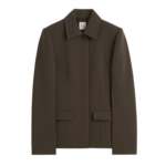Totême Cinched Pocket Jacket Bark - Jackets - Scandinavian Minimalist Luxury at Luxury Shoes 