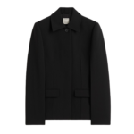 Totême Cinched Pocket Jacket Black - Jackets - Scandinavian Minimalist Luxury at Luxury Shoes 