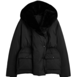 Totême Cinched Puffer Jacket Black - Jackets - Scandinavian Minimalist Luxury at Luxury Shoes 