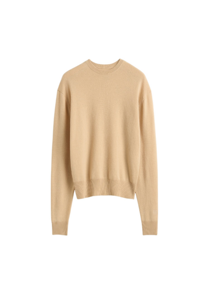 Totême Classic Cashmere Crew Knit Pale Apricot - Knitwear - Scandinavian Minimalist Luxury at Luxury Shoes 