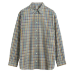 Totême Classic Check Shirt Blue/Orange - Tops - Scandinavian Minimalist Luxury at Luxury Shoes 