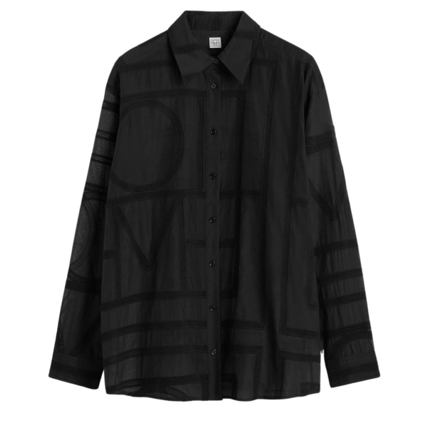 Toteme Classic Crochet Shirt Black