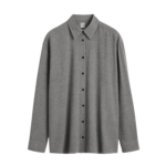 Totême Classic Fluid Shirt Mid Grey - Tops - Scandinavian Minimalist Luxury at Luxury Shoes 