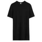 Totême Classic Jersey Tee Black - Tops - Scandinavian Minimalist Luxury at Luxury Shoes 