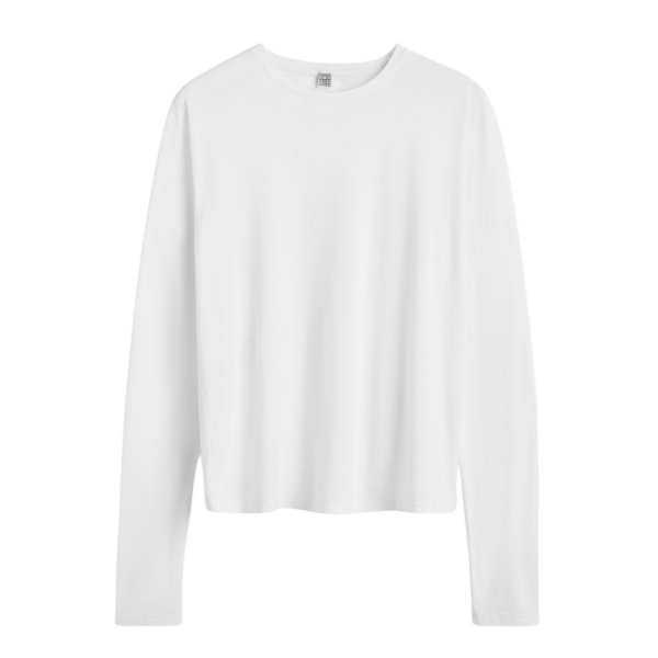 Toteme Classic Long-Sleeve Tee White Top