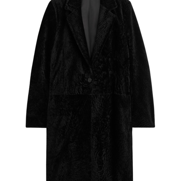 Toteme Classic Shearling Coat Black