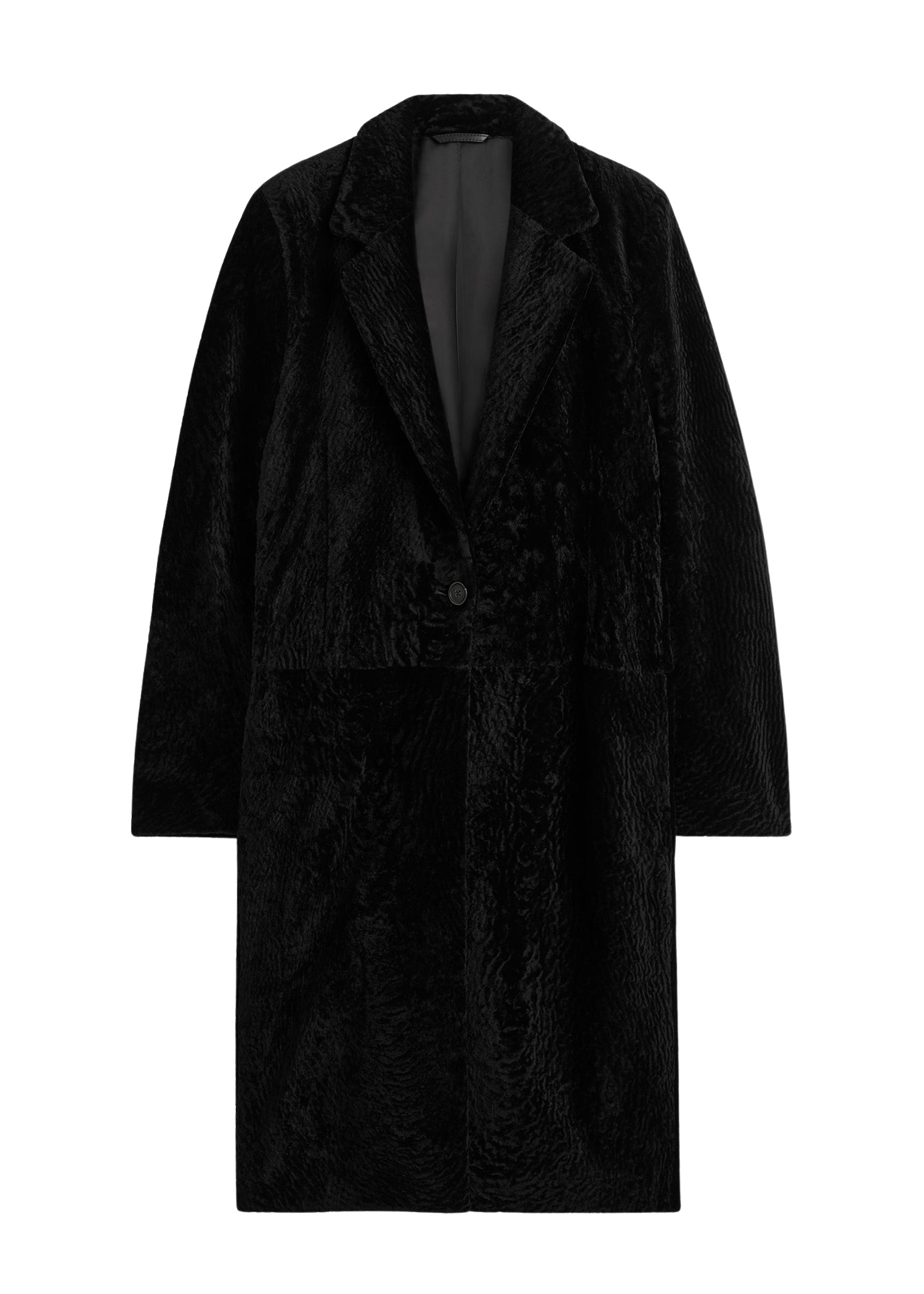 Toteme-Classic-Shearling-Coat-Black79689_nobg Totême Classic Shearling Coat Black - Coats - Scandinavian Minimalist Luxury at Luxury Shoes