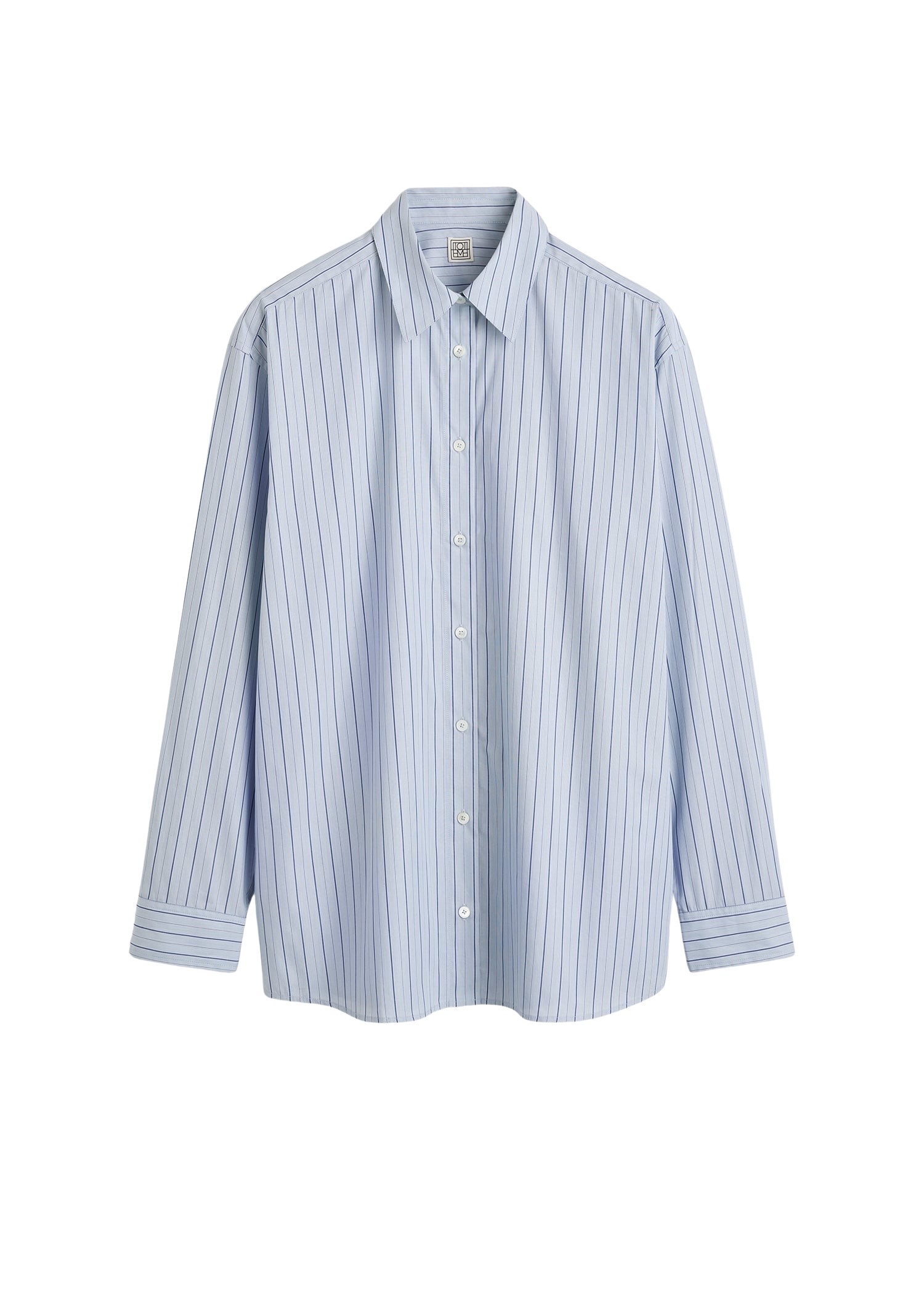 Toteme-Classic-Stripe-Shirt-IceAzure52827_nobg Totême Classic Stripe Shirt Ice/Azure - Tops - Scandinavian Minimalist Luxury at Luxury Shoes