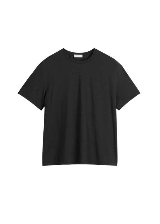 Totême Classic Tee Black - Tops - Scandinavian Minimalist Luxury at Luxury Shoes 