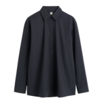 Toteme-Classic-Tumbled-Shirt-Midnight16172_nobg Totême Classic Tumbled Shirt Midnight - Tops - Scandinavian Minimalist Luxury at Luxury Shoes