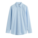 Totême Classic Tumbled Shirt Sky - Tops - Scandinavian Minimalist Luxury at Luxury Shoes 