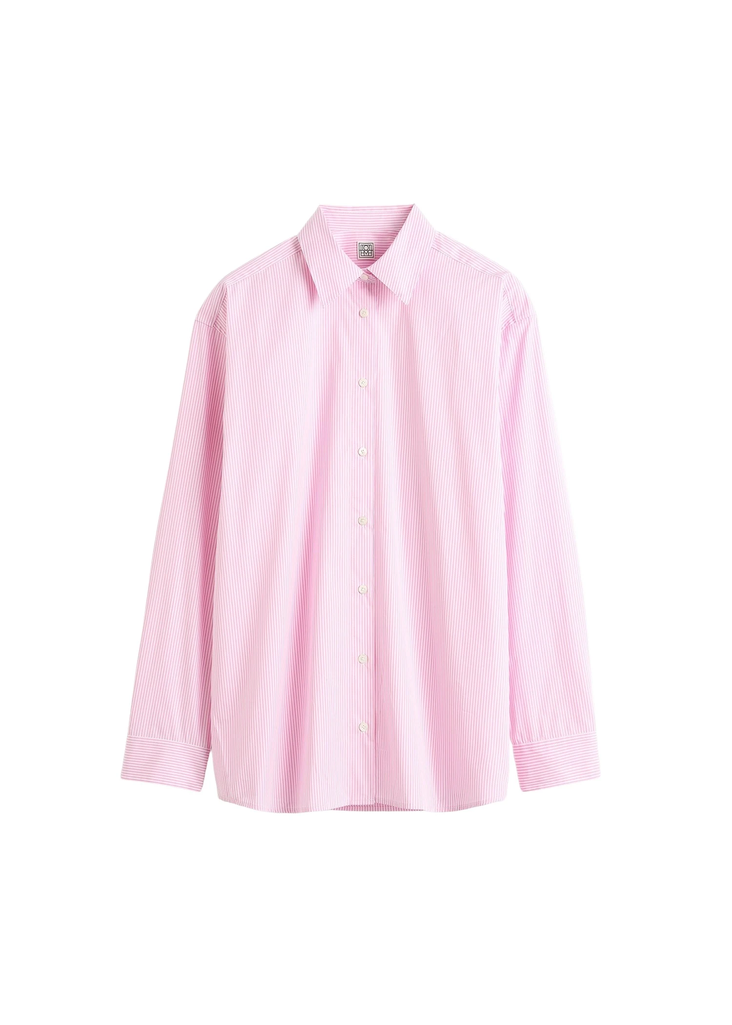 Toteme-Classic-Tumbled-Striped-Shirt-WhiteBloom43598_nobg Totême Classic Tumbled Striped Shirt White/Bloom - Tops - Scandinavian Minimalist Luxury at Luxury Shoes