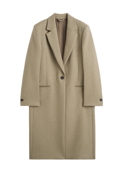 Totême Classic Winter Coat Biscuit - Coats - Scandinavian Minimalist Luxury at Luxury Shoes 