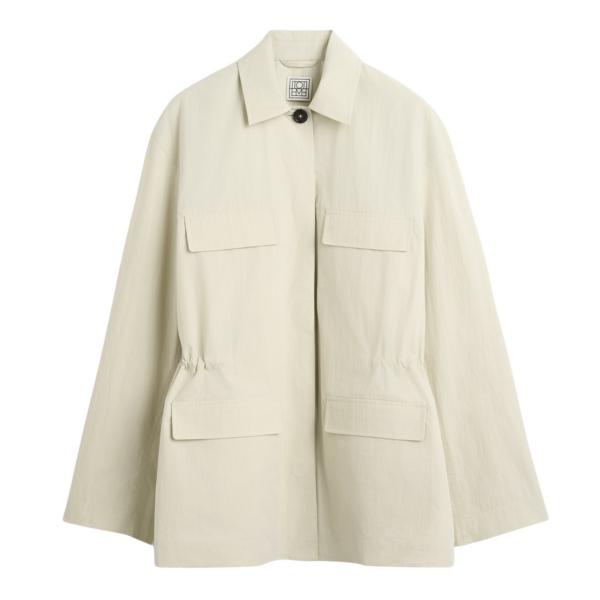 Toteme Collared Drawstring Jacket Oyster
