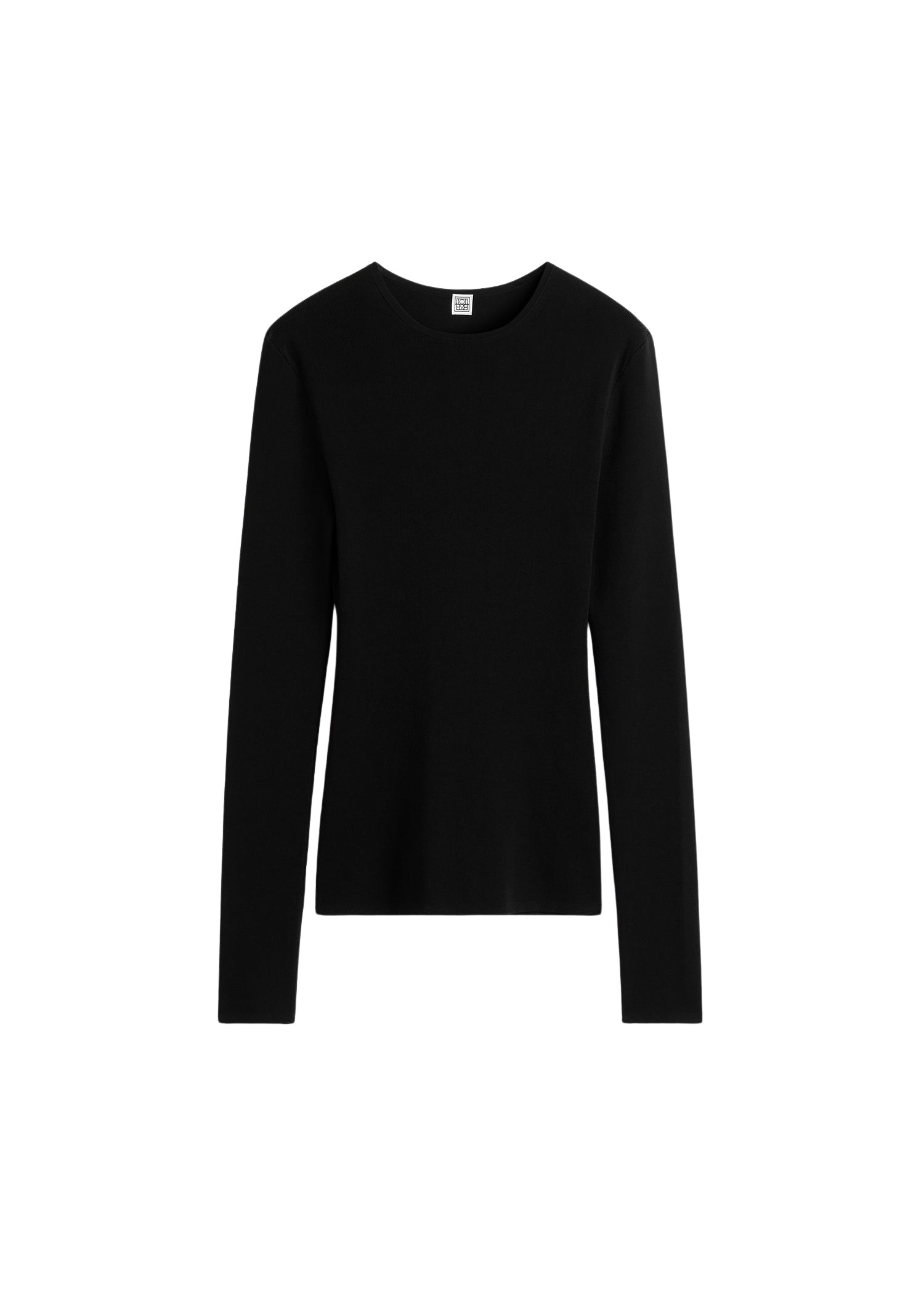 Toteme-Compact-Cotton-Top-Black39953_nobg Totême Compact Cotton Top Black - Tops - Scandinavian Minimalist Luxury at Luxury Shoes
