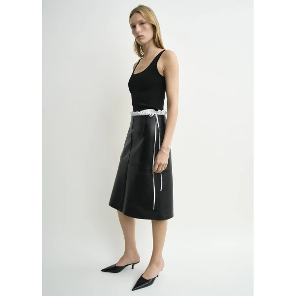Totême Compact Knit Tank Black - Tops - Scandinavian Minimalist Luxury at Luxury Shoes 