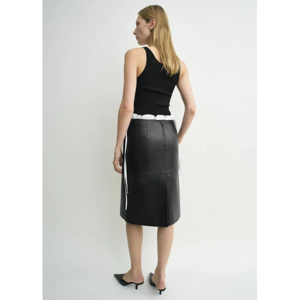 Totême Compact Knit Tank Black - Tops - Scandinavian Minimalist Luxury at Luxury Shoes 