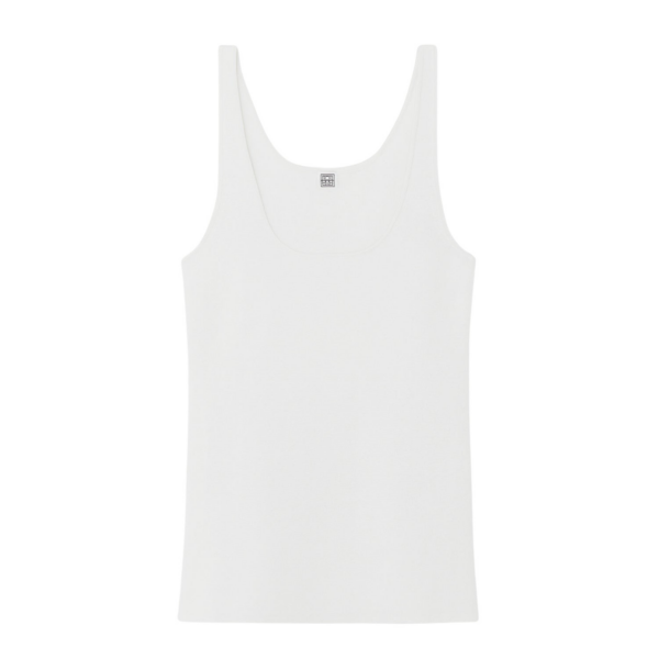 Toteme Compact Knit Tank White