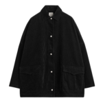 Totême Cord Overshirt Jacket Black - Jackets - Scandinavian Minimalist Luxury at Luxury Shoes 