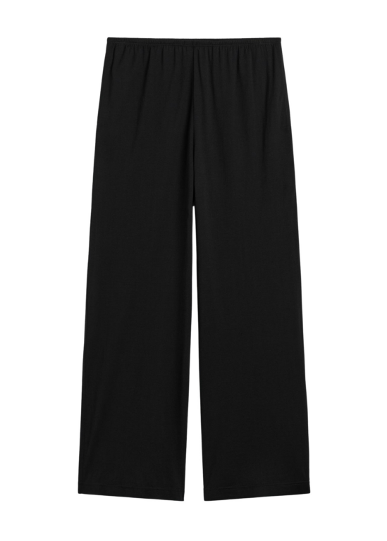 Totême Cotton Silk PJ Bottoms Black - Loungewear - Scandinavian Minimalist Luxury at Luxury Shoes 
