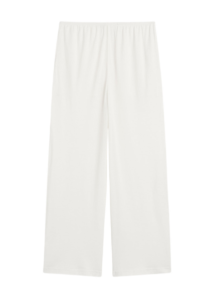 Totême Cotton Silk PJ Bottoms Off-White - Loungewear - Scandinavian Minimalist Luxury at Luxury Shoes 
