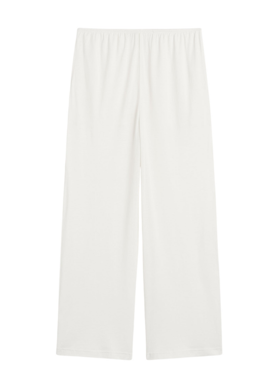 Totême Cotton Silk PJ Bottoms Off-White - Loungewear - Scandinavian Minimalist Luxury at Luxury Shoes 