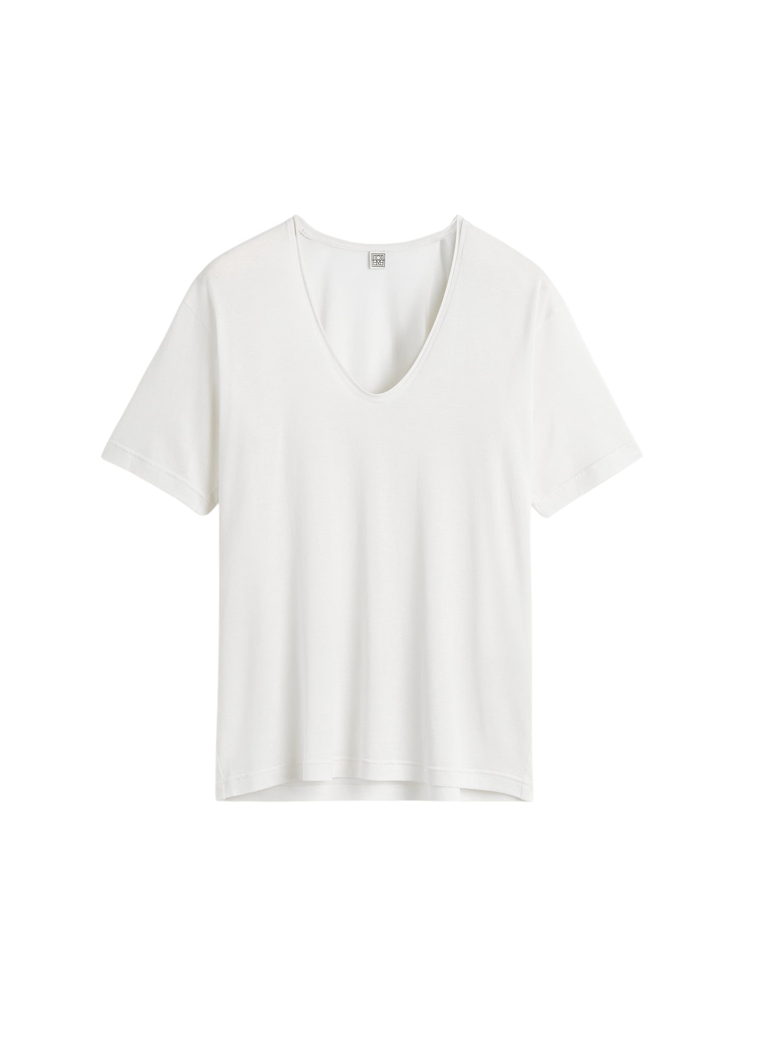 Toteme Cotton Silk Tee Off-White Top