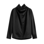 Totême Cowl Neck Blouse Black - Tops - Scandinavian Minimalist Luxury at Luxury Shoes 