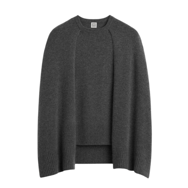 Toteme Crew Cape Knit Dark Grey