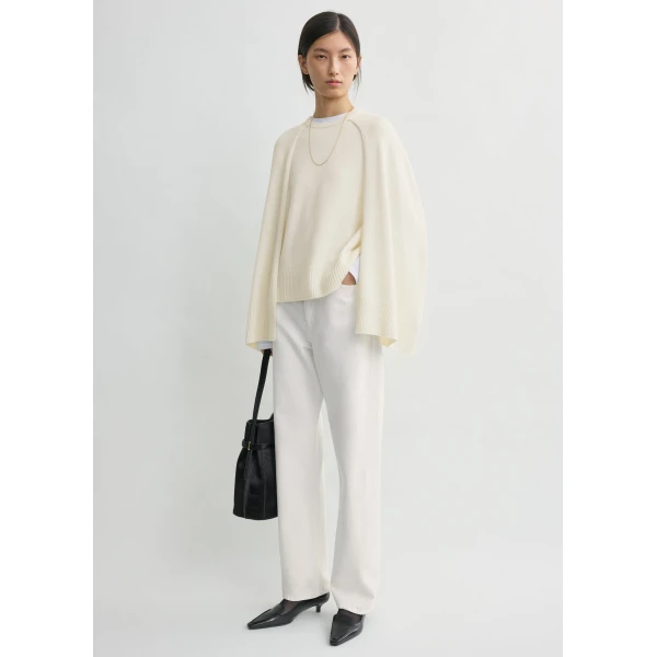 Totême Crew Cape Knit Ecru - Knitwear - Scandinavian Minimalist Luxury at Luxury Shoes 