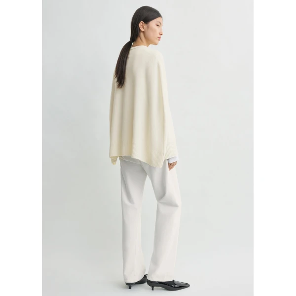 Totême Crew Cape Knit Ecru - Knitwear - Scandinavian Minimalist Luxury at Luxury Shoes 