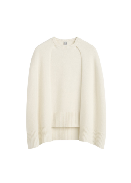 Totême Crew Cape Knit Ecru - Knitwear - Scandinavian Minimalist Luxury at Luxury Shoes 