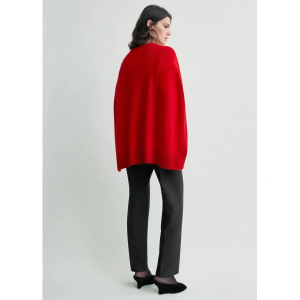 Totême Crew Cape Knit Poppy - Knitwear - Scandinavian Minimalist Luxury at Luxury Shoes 