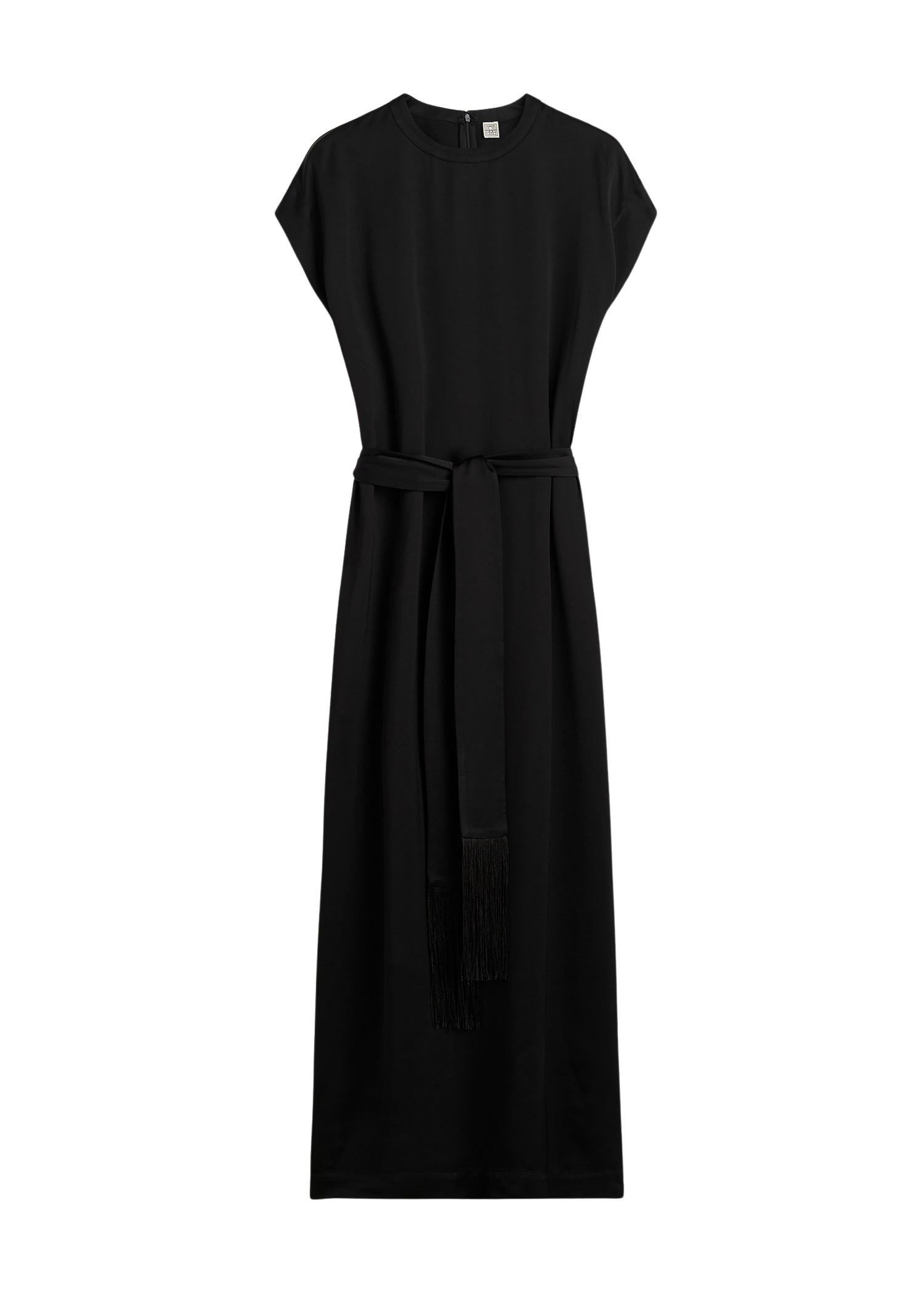 Toteme-Crew-Satin-Dress-Black84291_nobg Totême Crew Satin Dress Black - Dresses - Scandinavian Minimalist Luxury at Luxury Shoes