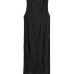 Totême Crinkled Cotton Tank Dress Black - Dresses - Scandinavian Minimalist Luxury at Luxury Shoes 