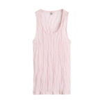 Totême Crinkled Gauze Tank Bloom - Tops - Scandinavian Minimalist Luxury at Luxury Shoes 